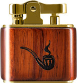 فندک بنزینی هانست مدل Vintage Trench با بدنه مسی و چوب صندل – کلاسیک، لوکس و ضد باد