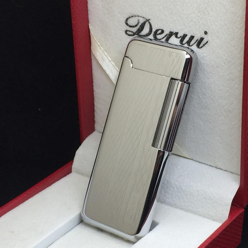 فندک گازی دروی کلاسیک فلزی قابل شارژ با طراحی شیک و بدنه تمام فلزی