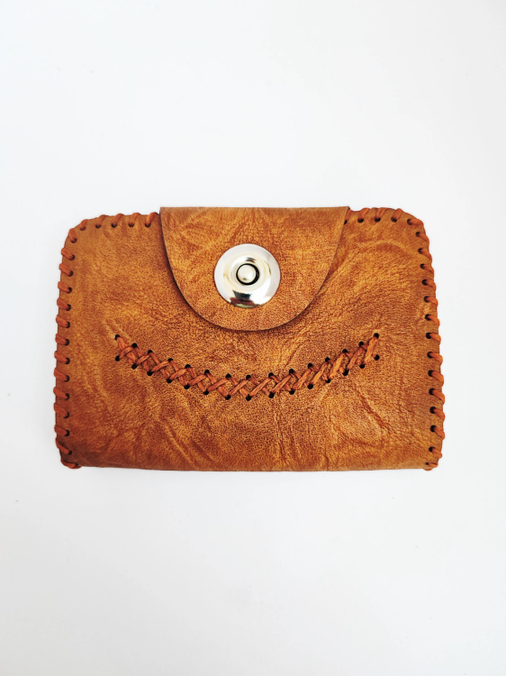 جاکارتی چرمی دستدوز مدل آکاردئونی ظرفیت ۱۰ کارت