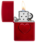 فندک زیپو مدل Stamped Heart – رنگ قرمز Candy Apple کد 46588