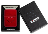 فندک زیپو مدل Stamped Heart – رنگ قرمز Candy Apple کد 46588