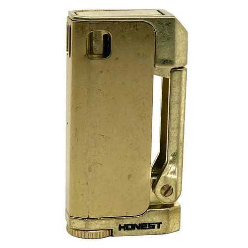 فندک بنزینی هانست | honest بدنه برنجی مدل ترنچ | طراحی کلاسیک وینتیج ضد باد