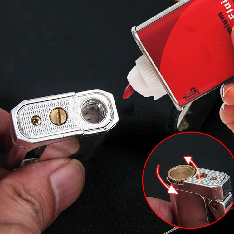 فندک بنزینی هانست | honest بدنه برنجی مدل ترنچ | طراحی کلاسیک وینتیج ضد باد