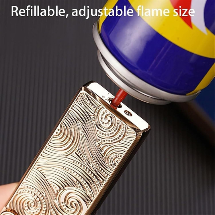 فندک گازی بندن | bondon طرح موج بدنه فلزی اورجینال