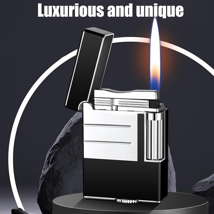 فندک گازی دروی (Derui) بغلزن Line 1 با جعبه چرمی اورجینال