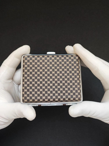 جا سیگاری چرمی گوپای (Guipai) چهار خانه ریز طرح damier ebene