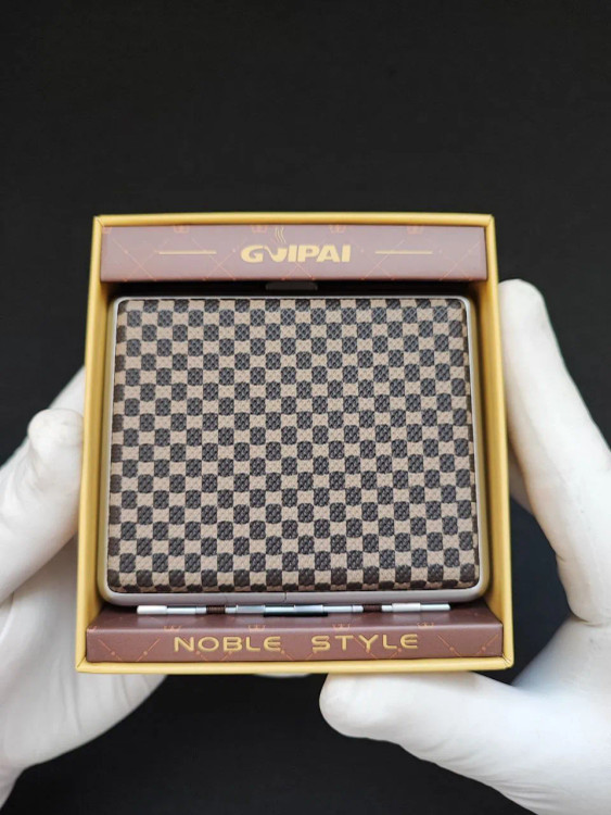 جا سیگاری چرمی گوپای (Guipai) چهار خانه ریز طرح damier ebene