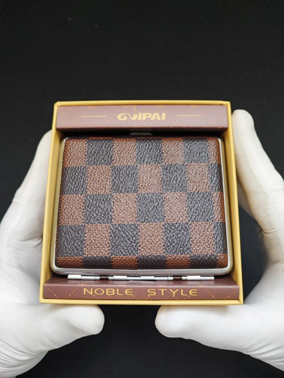 جاسیگاری چرمی Guipai با طرح چهارخانه LV