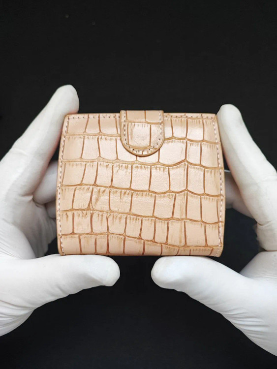 جاسیگاری چرمی Guipai رنگ کرم طرح چهارخانه – کد TH02