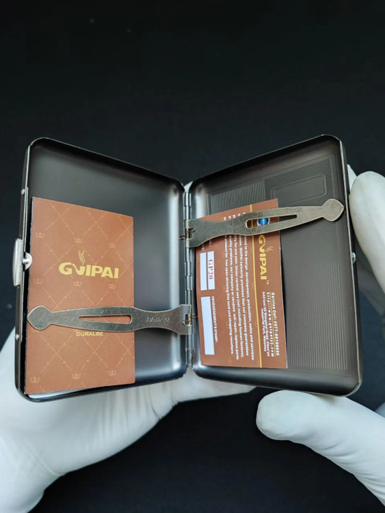 قوطی سیگار گوپای (guipai) بدنه یرنجی طرح راه راه