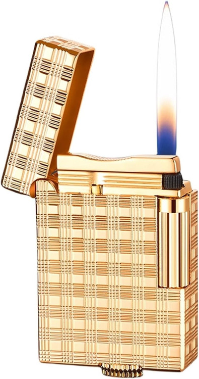 فندک دروی (derui) بدنه فلزی لاین 1 رنگ طلایی