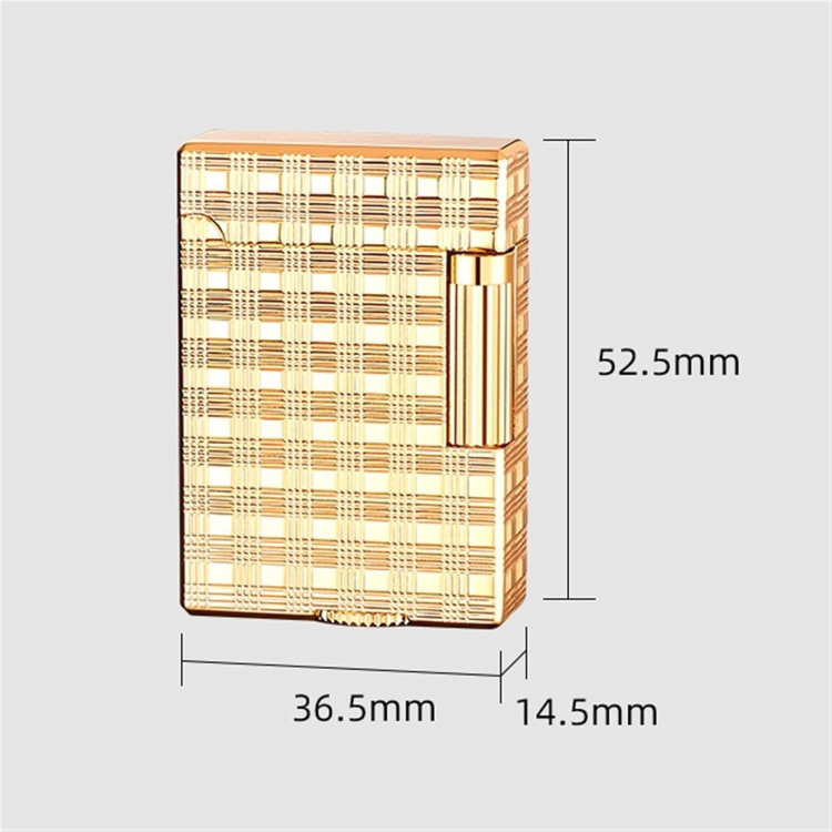فندک دروی (derui) بدنه فلزی لاین 1 رنگ طلایی