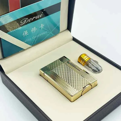 فندک دروی (derui) لاین1طلایی طرح راه راه