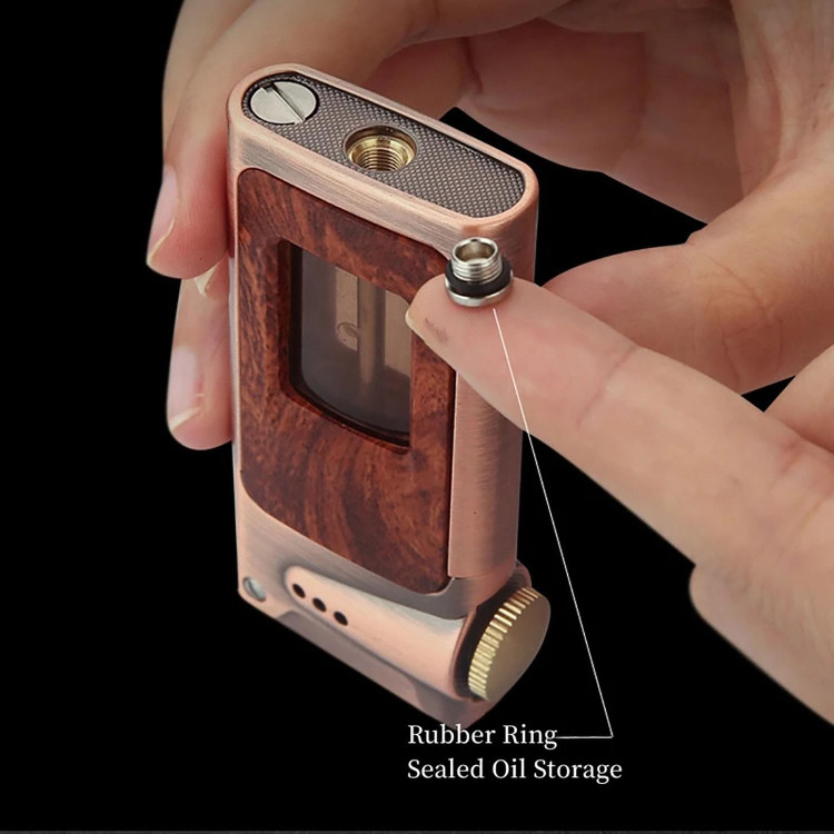 فندک بنزینی هانست (honest) مخزن شیشه ای طرح آنتیک