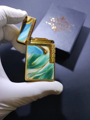 فندک گازی بغلزن طرح آبرنگی کد 04