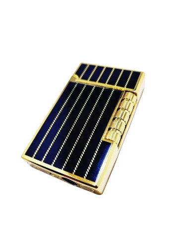 فندک گازی بغلزن برند لایتر (lighter) مشکی طلایی طرح را راه عمودی