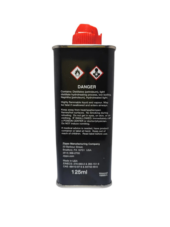 بنزین فندک زیپو اصل ۱۲۵ میلیلیتر | بدون بو با ماندگاری تا ۷ روز