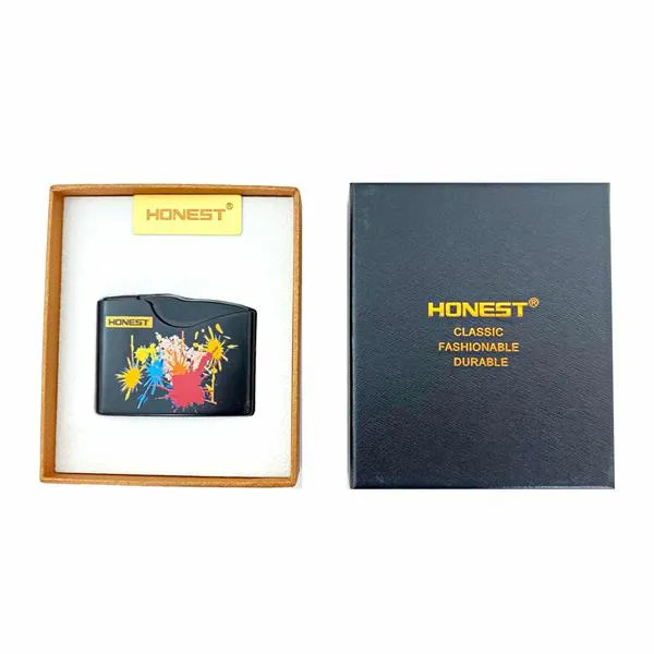 فندک گازی هانست (honest) دکمه ای شعله قرمز