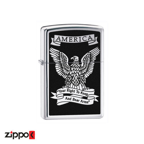 فندک بنزینی زیپو طرح عقاب نماد امریکا مدل 28290