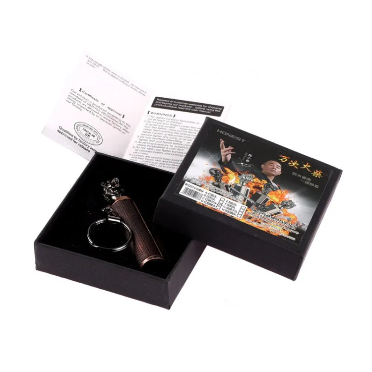 فندک کبریتی هانست(honest) بدنه فلزی طرح شیر