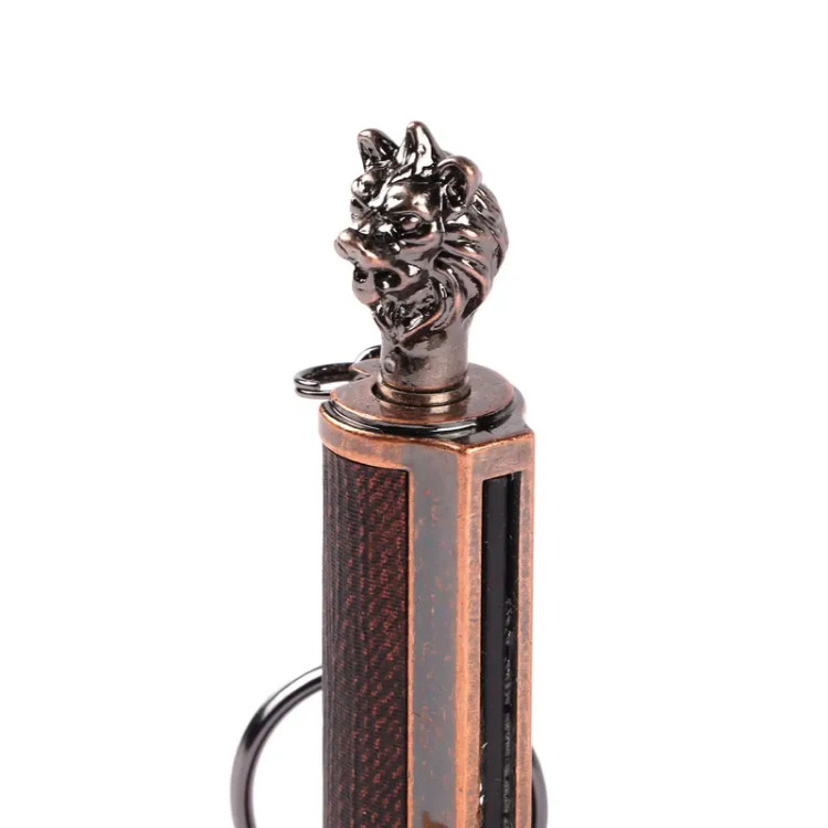 فندک کبریتی هانست(honest) بدنه فلزی طرح شیر