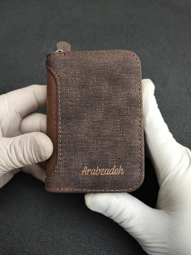 کیف کارت زیپ دار آکاردئونی پارچه ای کد 335050