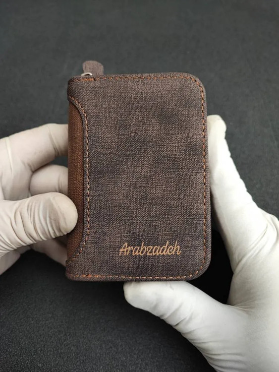 کیف کارت زیپ دار آکاردئونی پارچه ای کد 335050