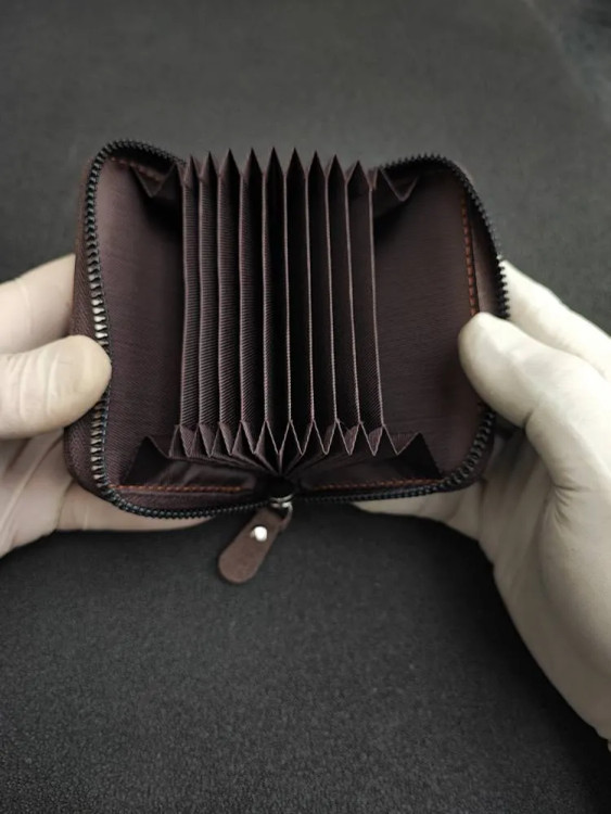 کیف کارت زیپ دار آکاردئونی پارچه ای کد 335050