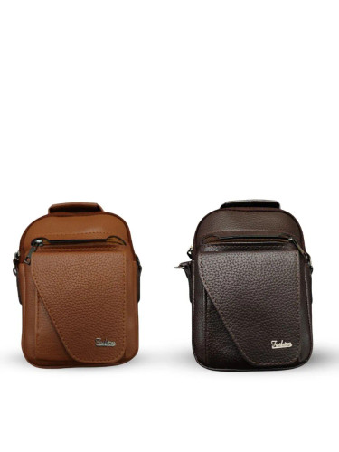 کیف دوشی چرم مصنوعی زبانه کج کد2586