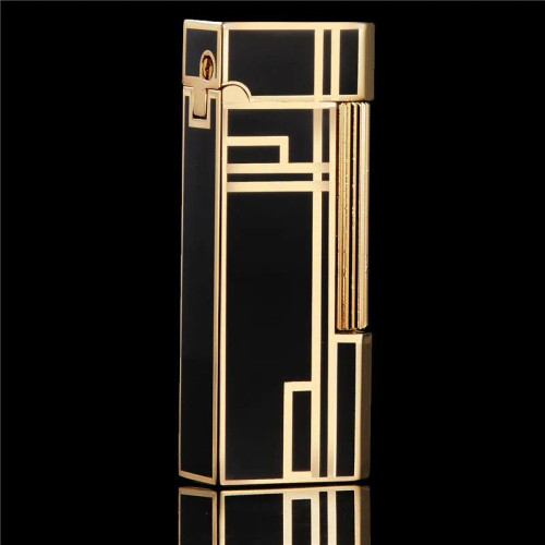 فندک گازی دروی (derui) بغل زن مشکی طلایی