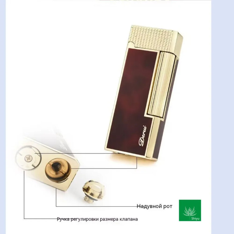 فندک گازی دروی (derui) بغل زن مشکی طلایی