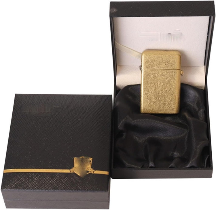 فندک بنزینی زرو پرمیوم دیزاین رنگ طلایی مات اورجینال