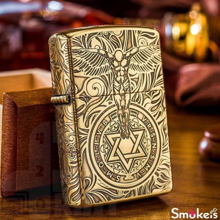 فندک بنزینی برند Chief طرح فرشته نگهبان اورجینال