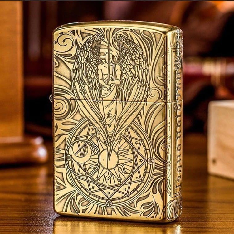 فندک بنزینی برند Chief طرح فرشته نگهبان اورجینال