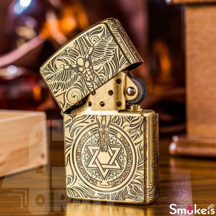 فندک بنزینی برند Chief طرح فرشته نگهبان اورجینال