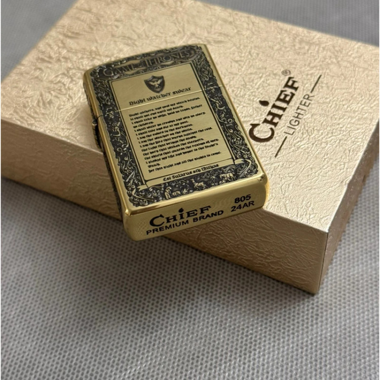 Game of Thrones Chief Gasoline Lighter (540 Degree Engraving) Original
