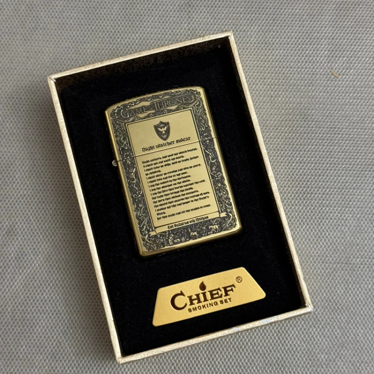 Game of Thrones Chief Gasoline Lighter (540 Degree Engraving) Original