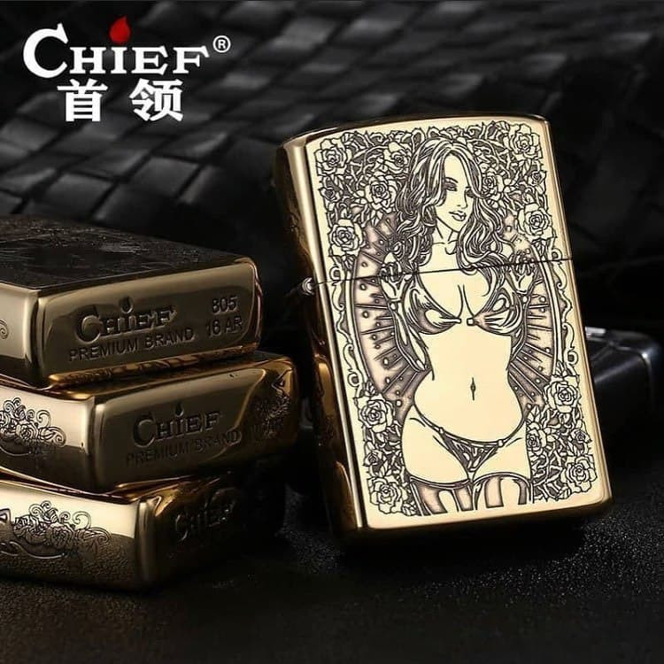 فندک بنزینی برند Chief طرح الهه یونان اورجینال