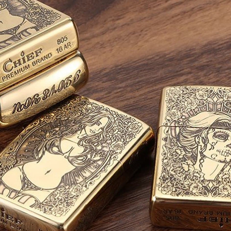 فندک بنزینی برند Chief طرح الهه یونان اورجینال