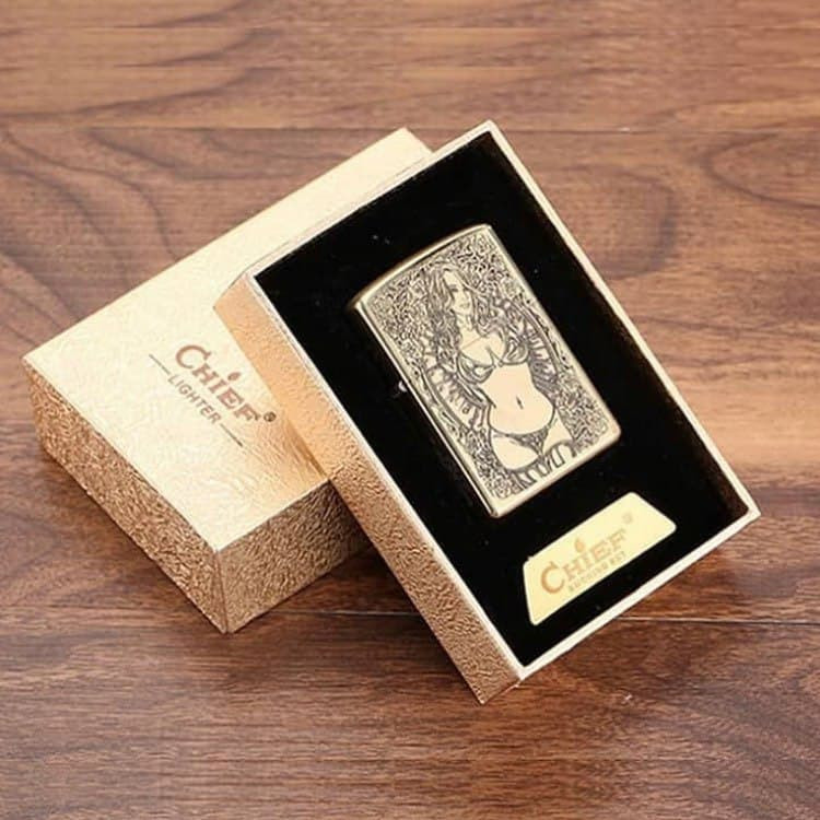 فندک بنزینی برند Chief طرح الهه یونان اورجینال