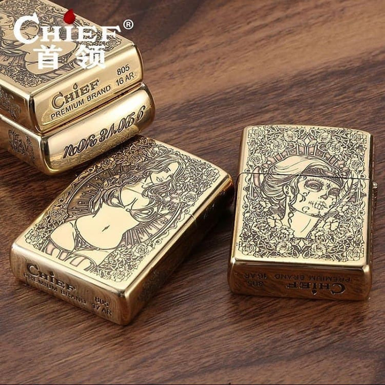 فندک بنزینی برند Chief طرح الهه یونان اورجینال