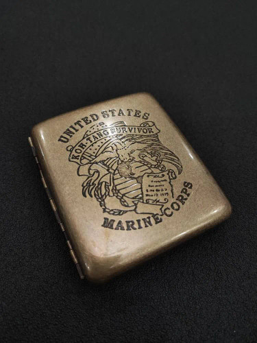 جاسیگاری گو پای بدنه برنجی طرح U.S.A