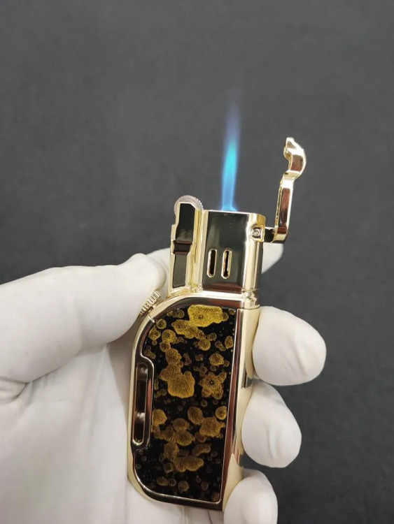 فندک دو شعله هانست (honest) بدنه فلزی شیکر دار اورجینال