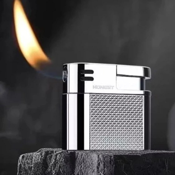 فندک گازی پیپ هانست(honest) بدنه فلزی اورجینال