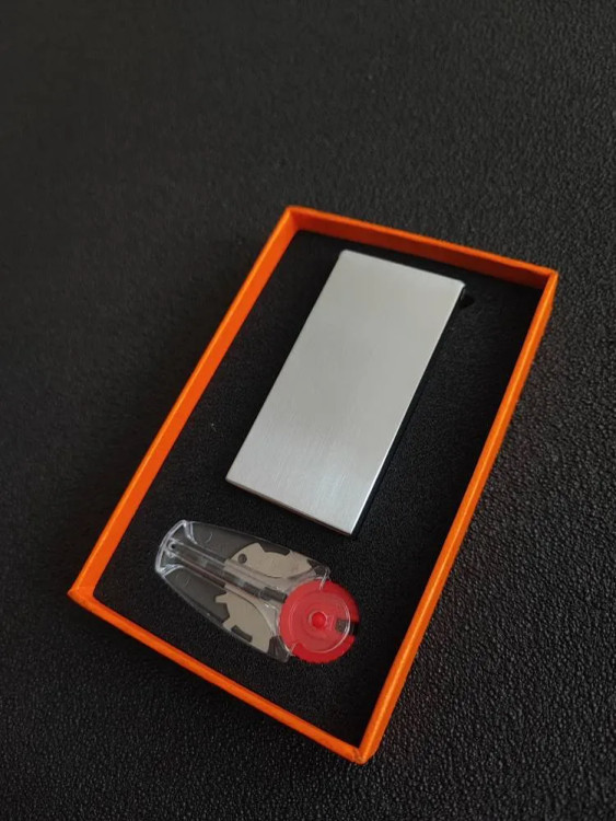 فندک گازی پیپ برند لایتر شعله کج بدنه فلزی