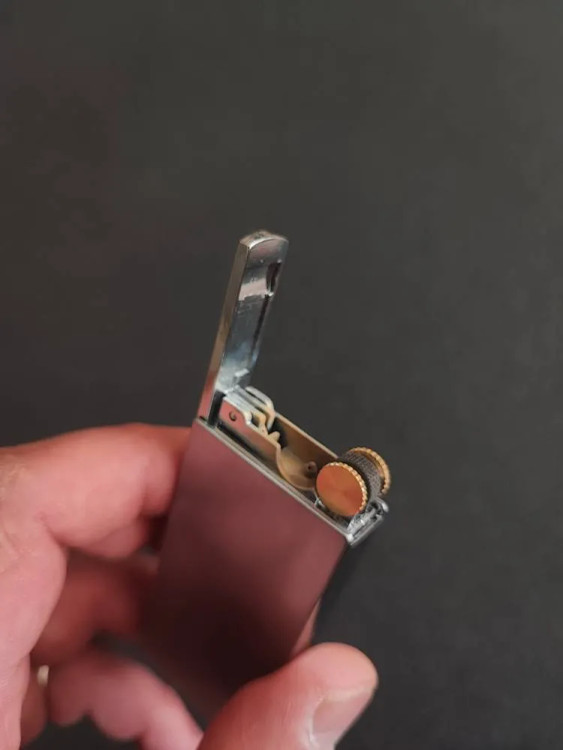 فندک گازی پیپ برند لایتر شعله کج بدنه فلزی