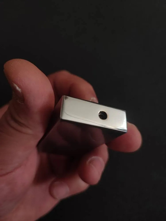 فندک گازی پیپ برند لایتر شعله کج بدنه فلزی