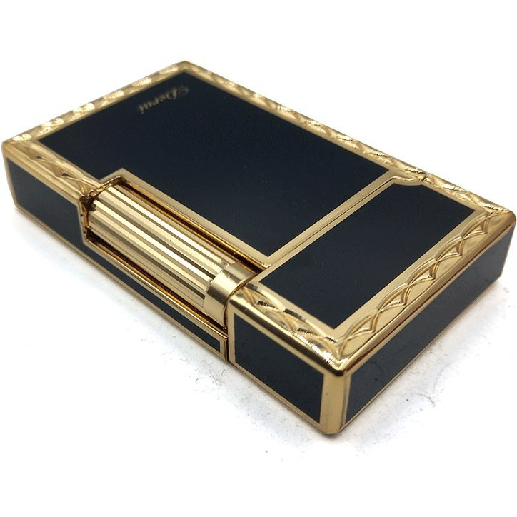 فندک گازی دروی (derui) بغل زن لاین1 مشکی با حاشیه طلایی