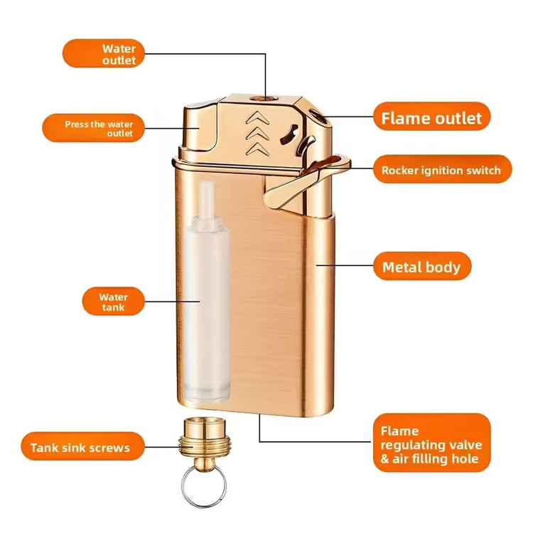 فندک گازی برند lighter دارای مخزن عطر و شاستی اسپری