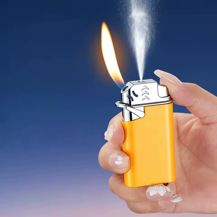 فندک گازی برند lighter دارای مخزن عطر و شاستی اسپری